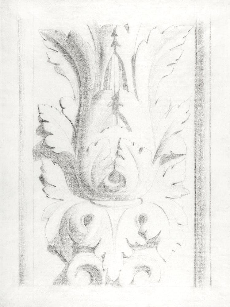 Architectural Motifs Double Acanthus Fleuron, Georges Seurat