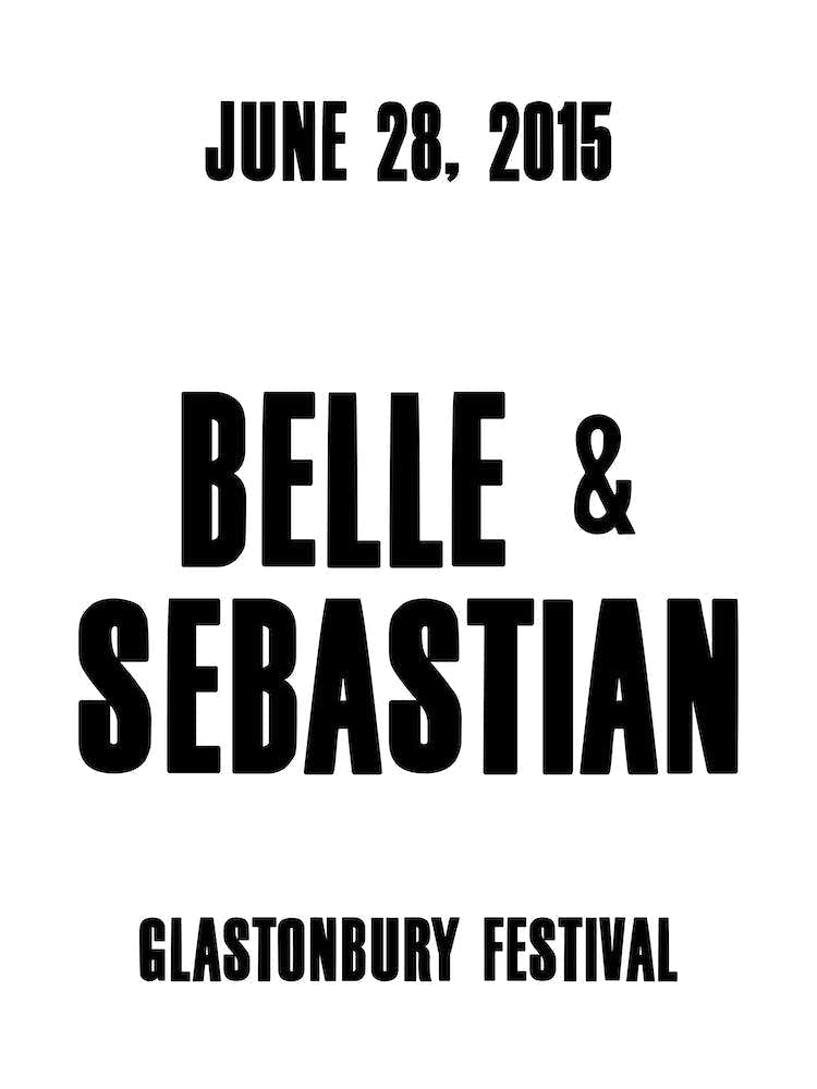 Belle & Sebastaian 2015 Concert Poster