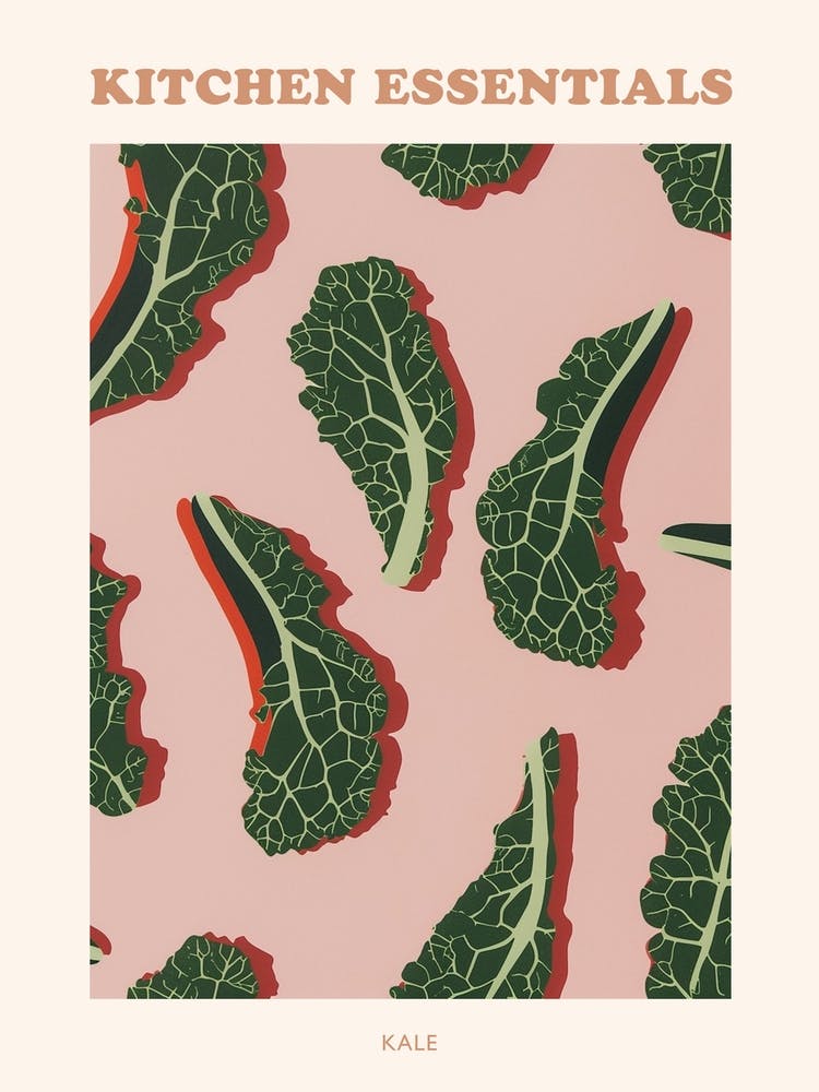 Kale Pattern Illustration Poster 2