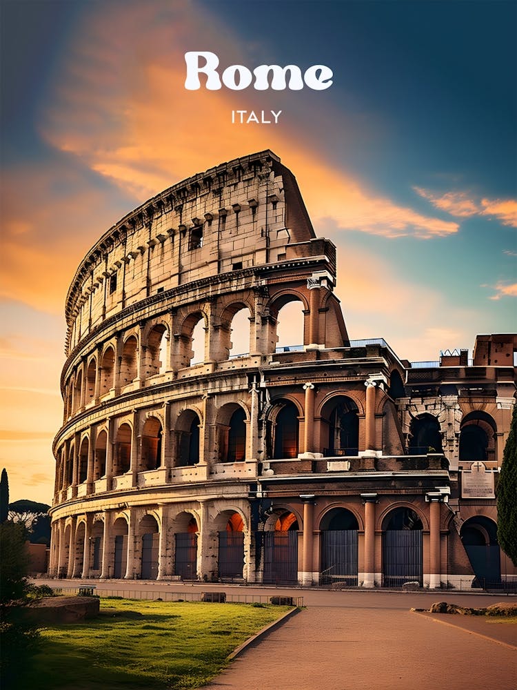 Rome Italy 4 Travel Poster 3 4 Resize