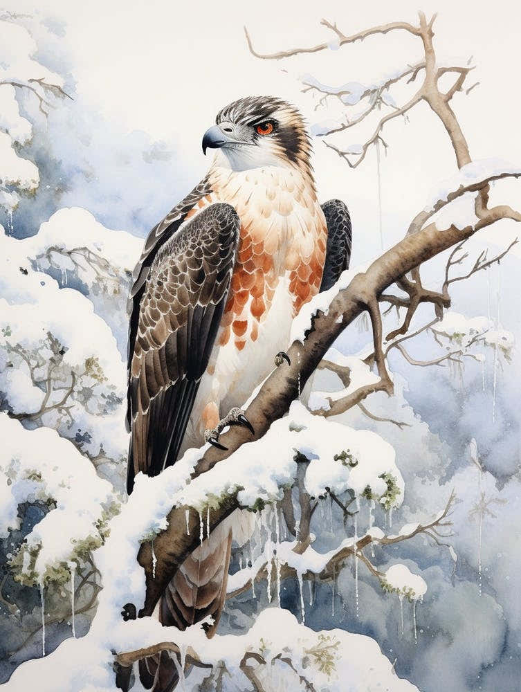 Winter Bird Painting Osprey 3