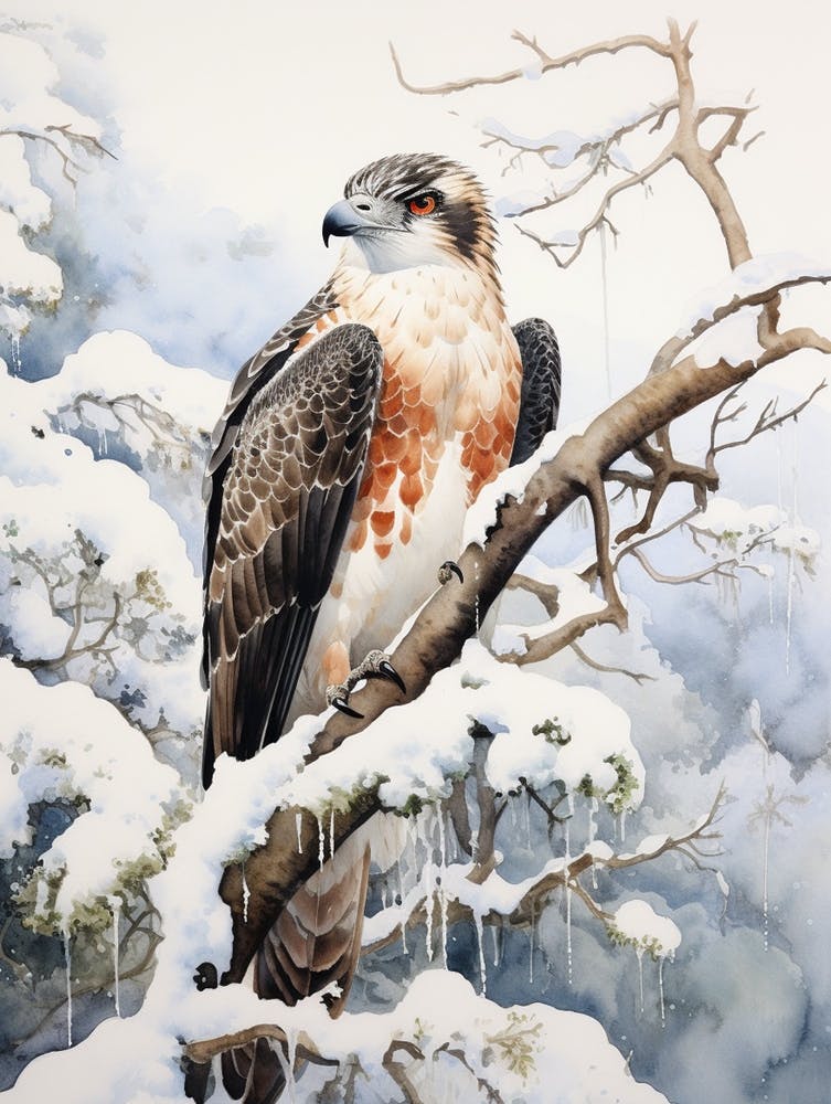 Winter Bird Painting Osprey 3