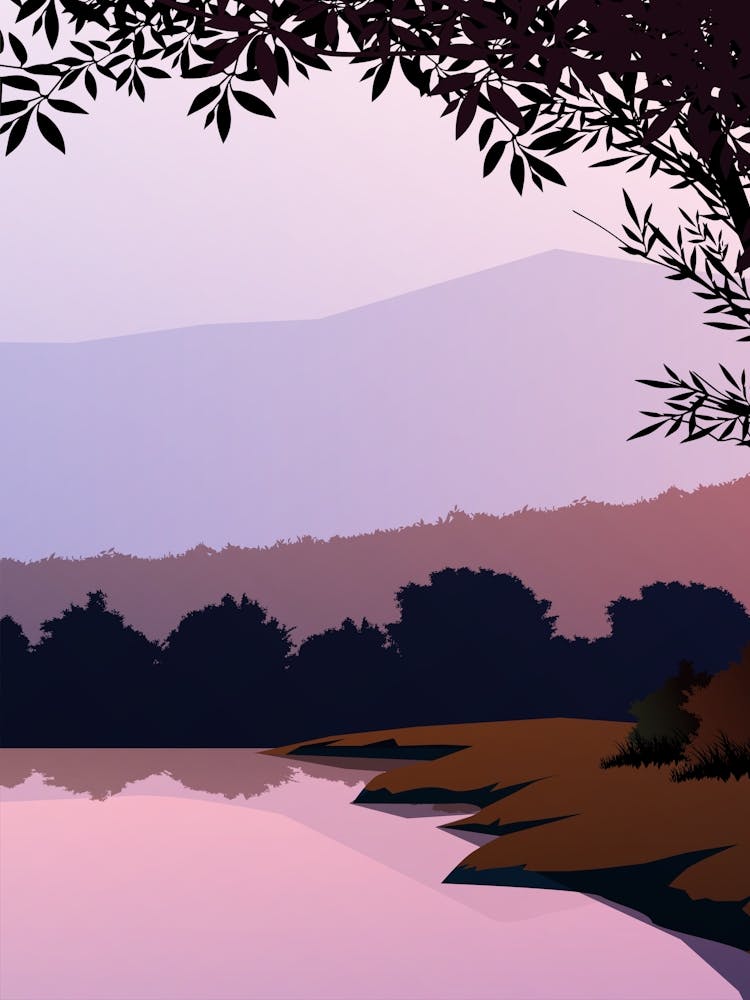 Sunset Sky Tree Landscape Sunrise Nature Night Sky Sun Silhouette Trees Clouds Beach