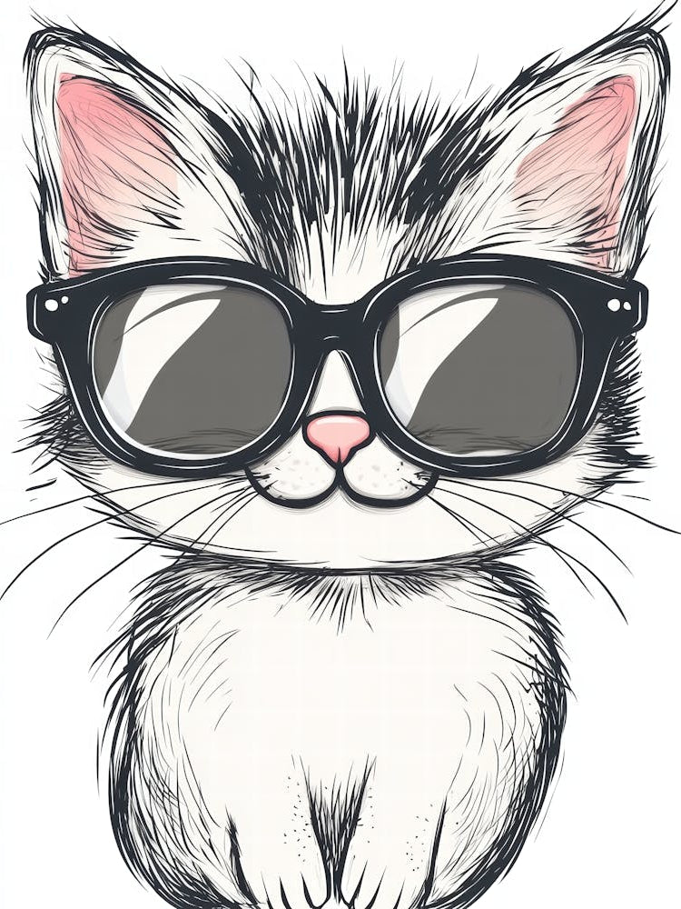 Cute Cat In Sunglasses 4