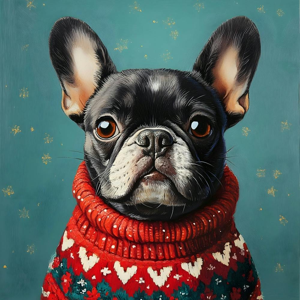 Christmas Frenchie 6