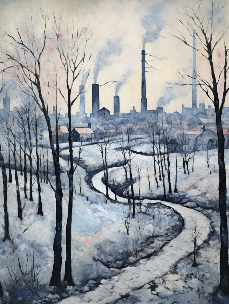 Winter City Park Painting Gas Works Park Seattle 2