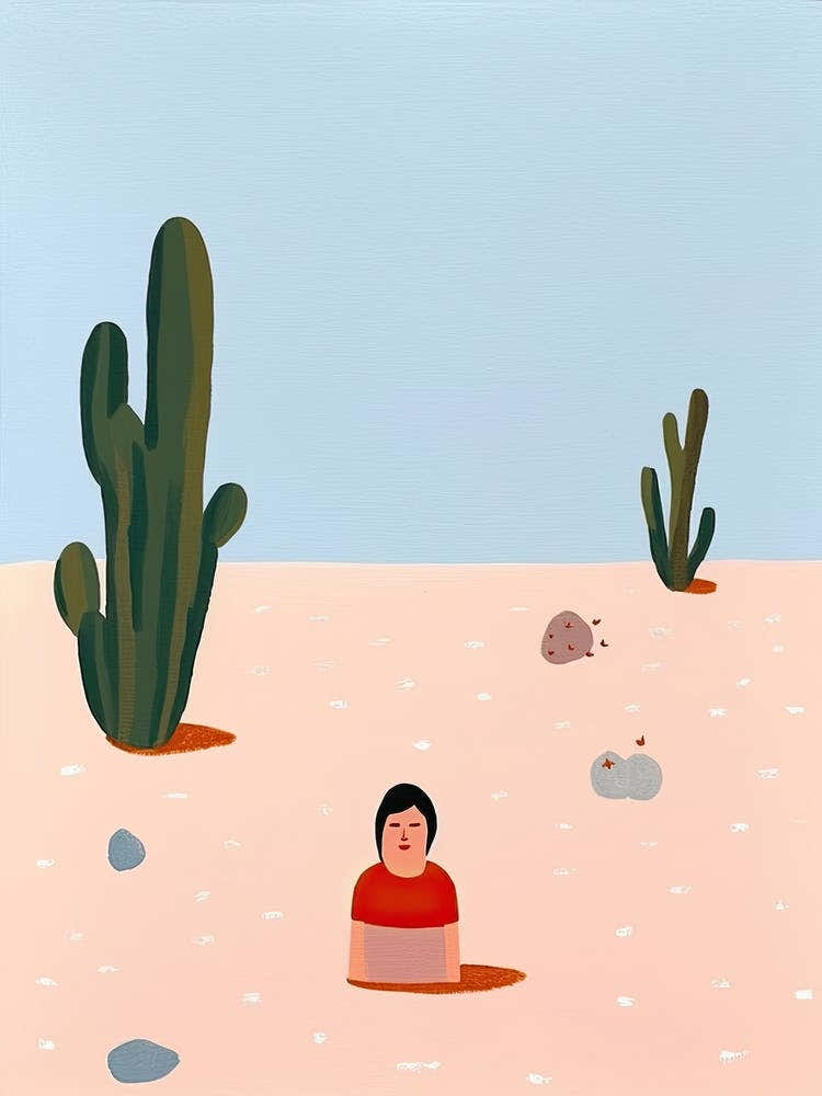 Desert Scene, Tiny People And Illustration 4