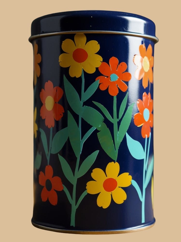 Tin Can With Flowers