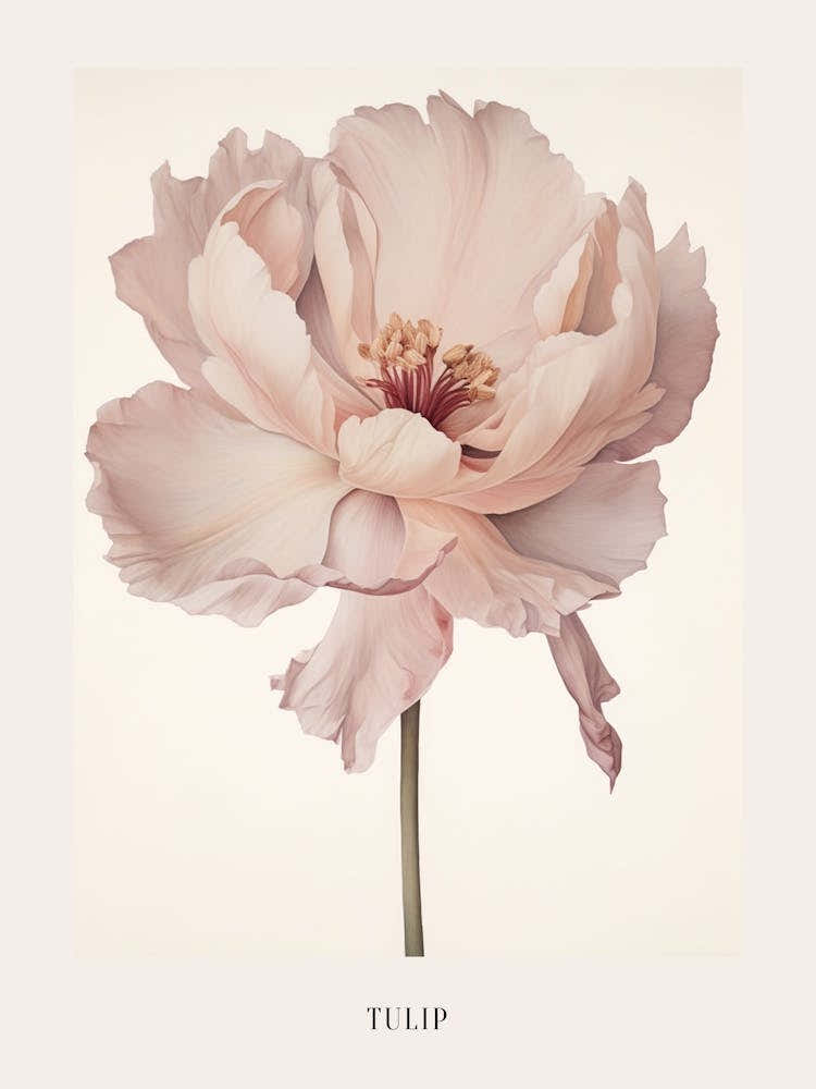 Floral Illustration Tulip 3 Poster