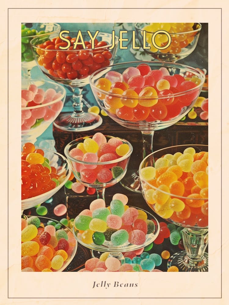 Jelly Beans Candy Sweets Pattern 3 Poster