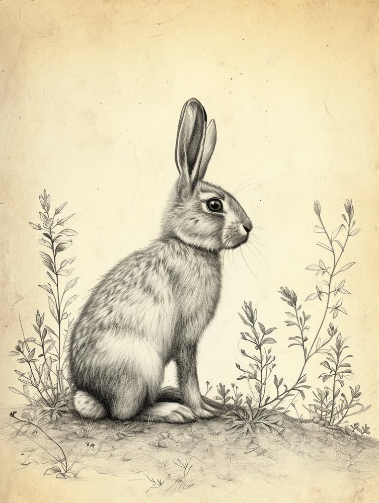 Belgian Hare Drawing 4