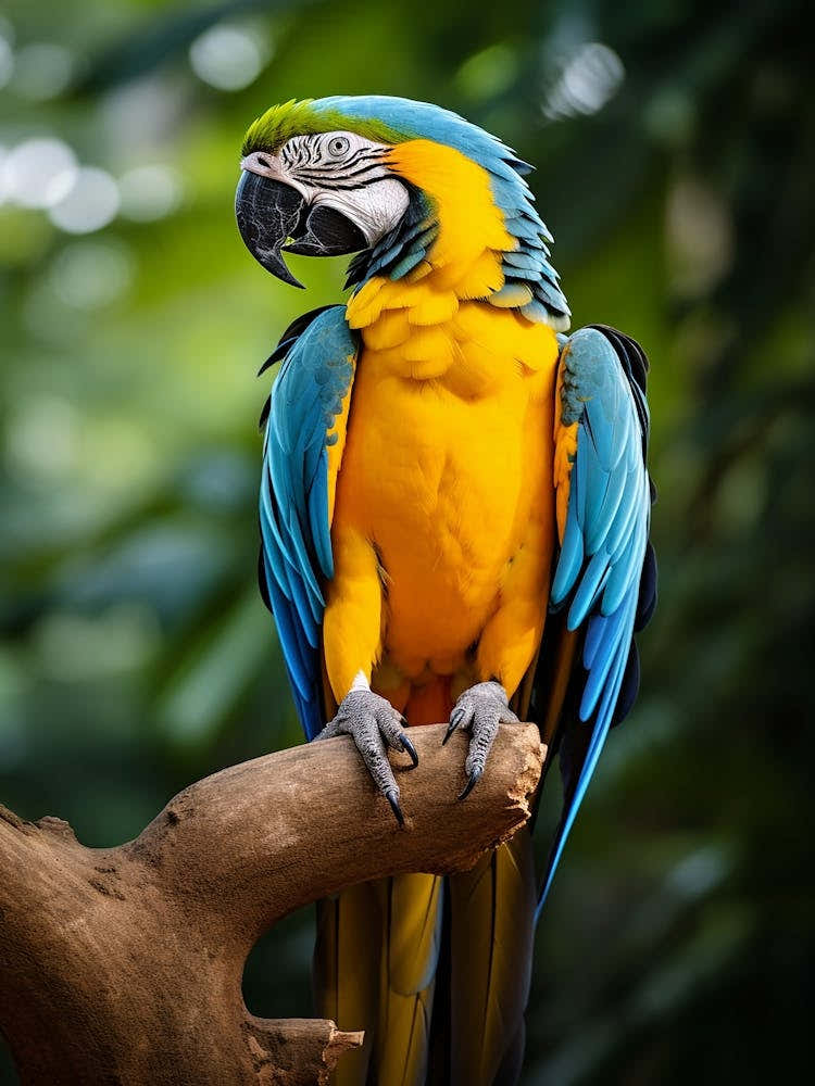 Tropical Treasure: Macaw Jungle Bird Print