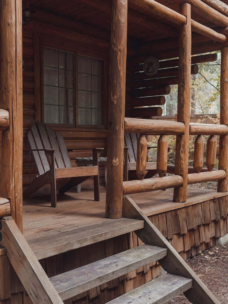 Log Cabin Front Porch