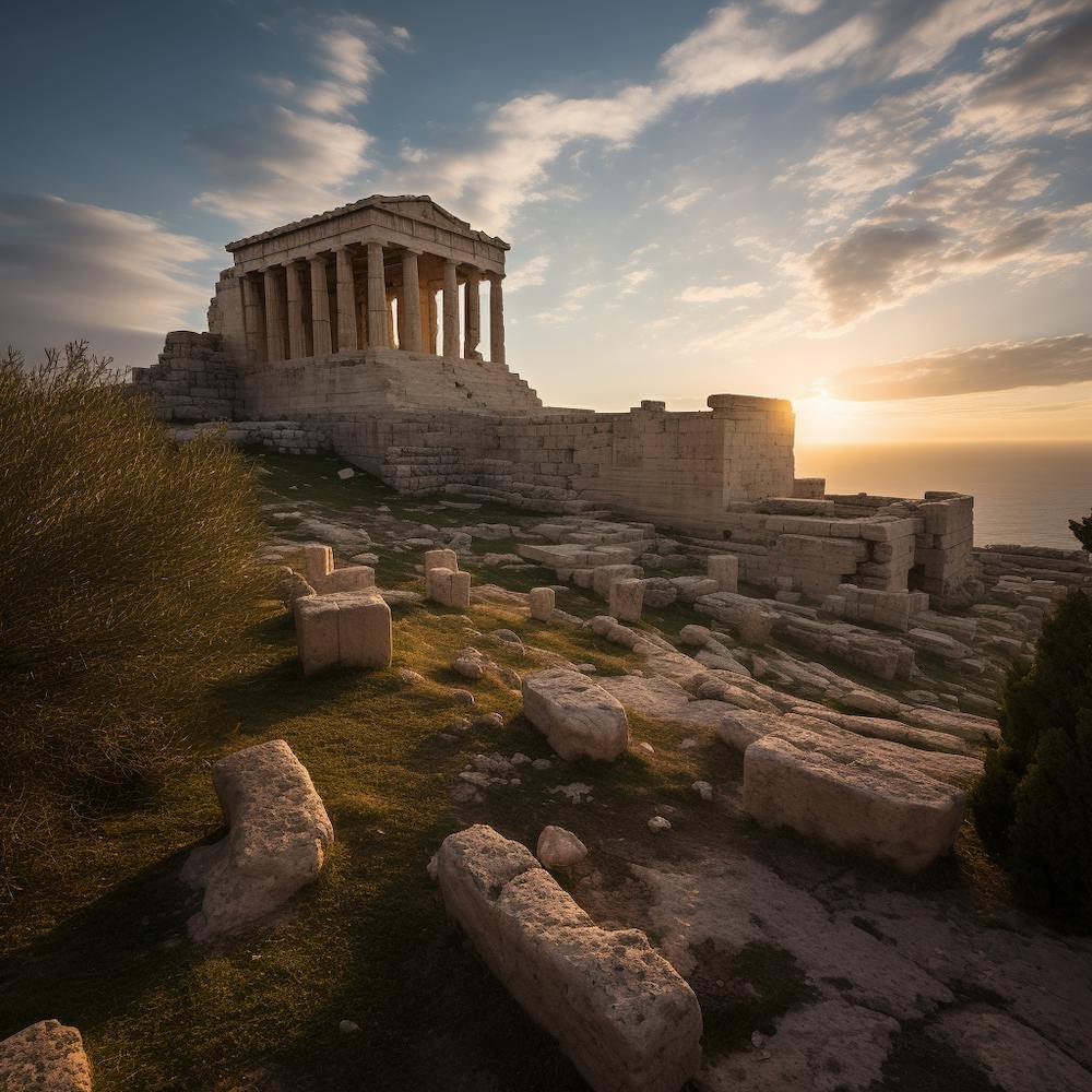 Acropolis At Sunset