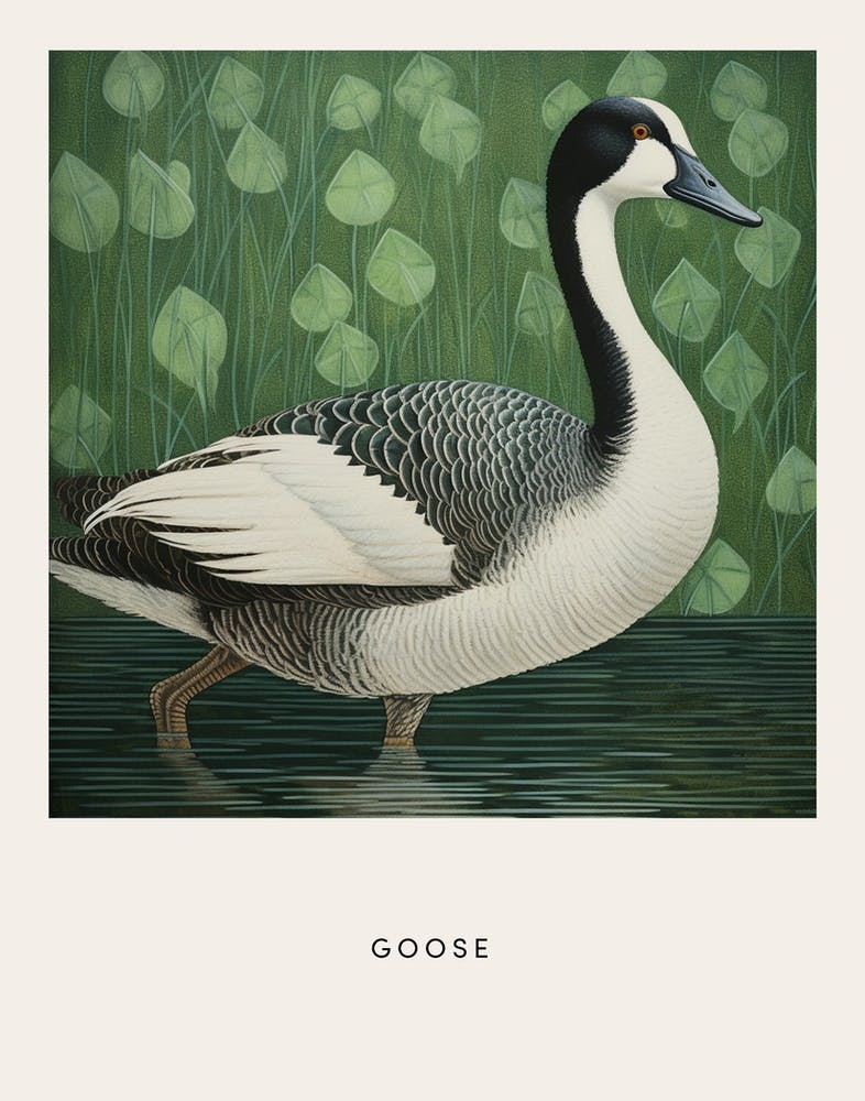 Ohara Koson Inspired Bird Painting Goose 3 Poster
