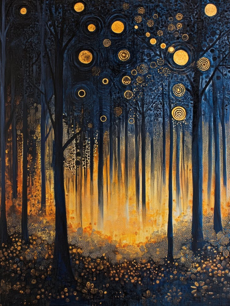 Starry Night In The Forest 1