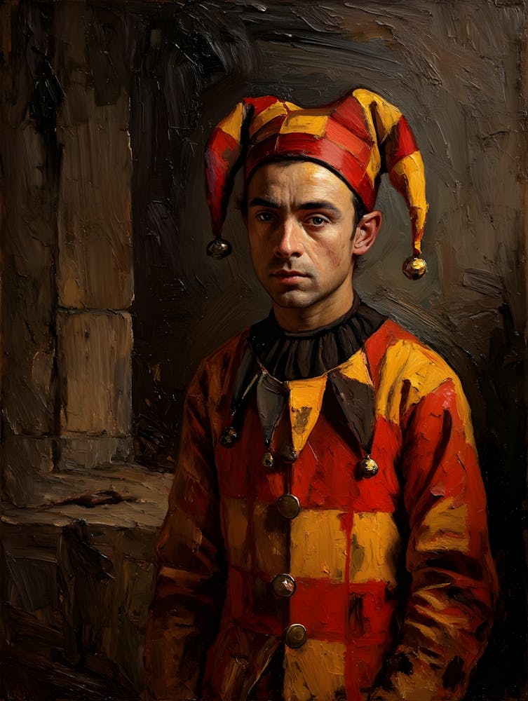Jester Portrait Painting - Historical Character Study