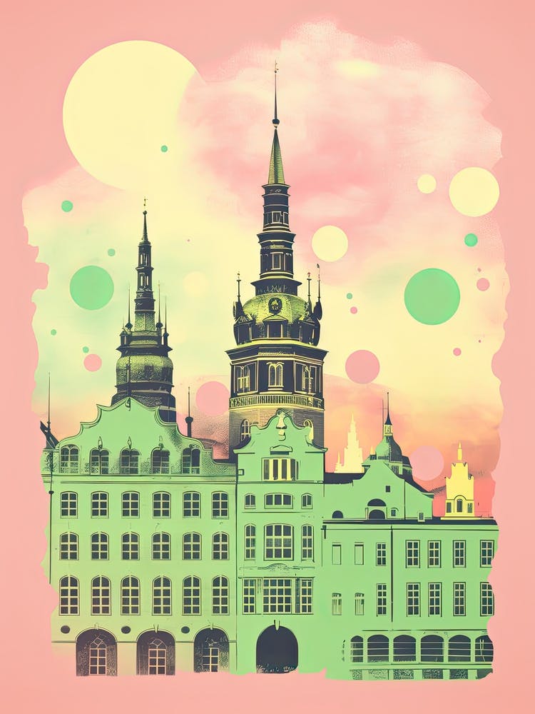 Copenhagen In Risograph Style 3