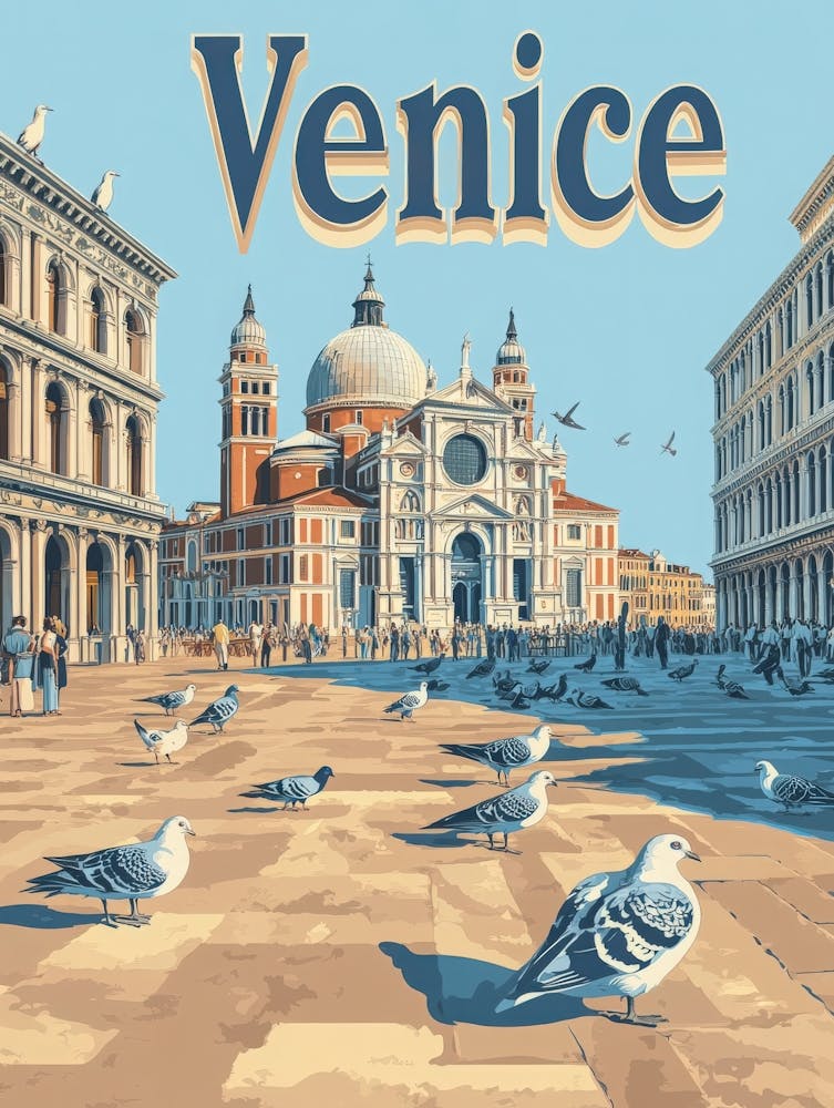 Aihrgdesign A Classic 1960s Travel Poster For Venice