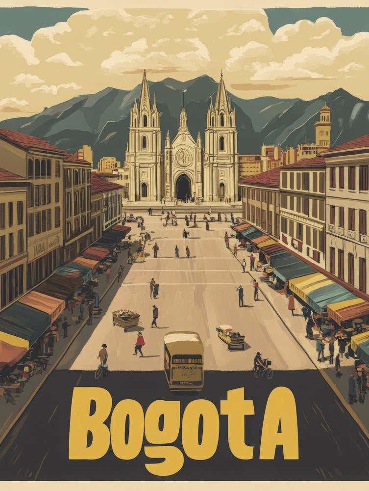 Aihrgdesign A Classic 1960s Travel Poster For Bogota