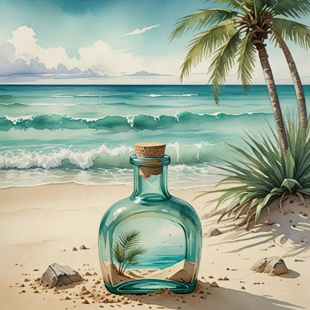 Bottle On The Beach