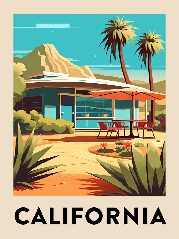 Vintage Travel Poster California 4