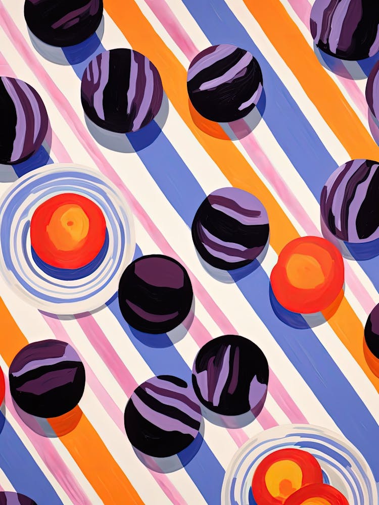 Plums Fruit Summer Illustration 2