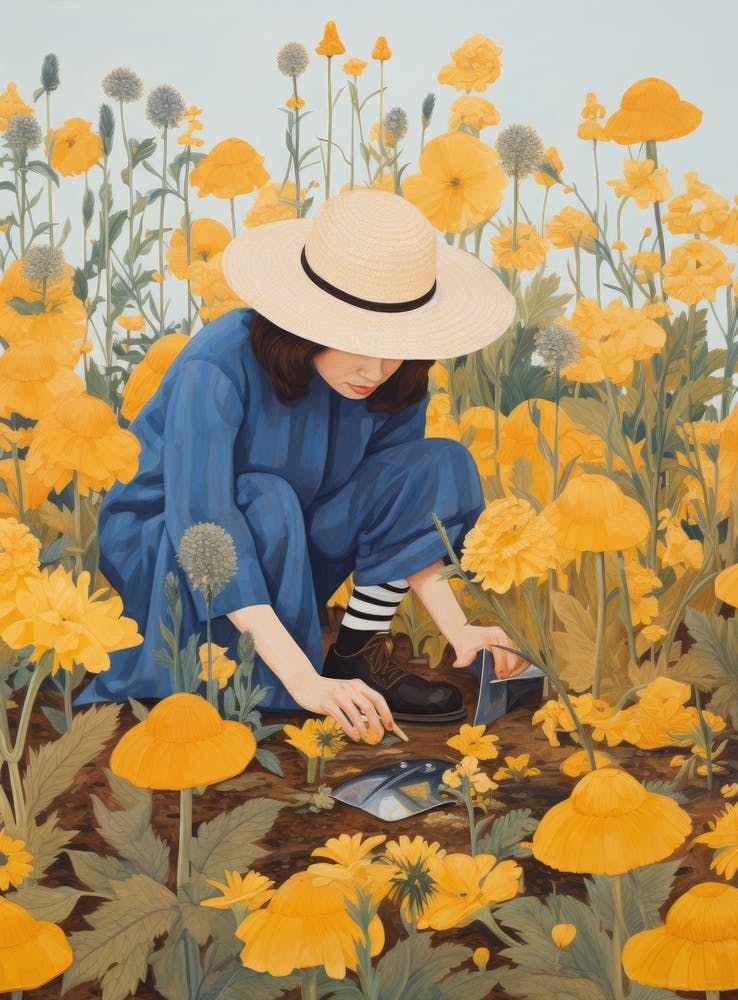 Girl In A Yellow Field