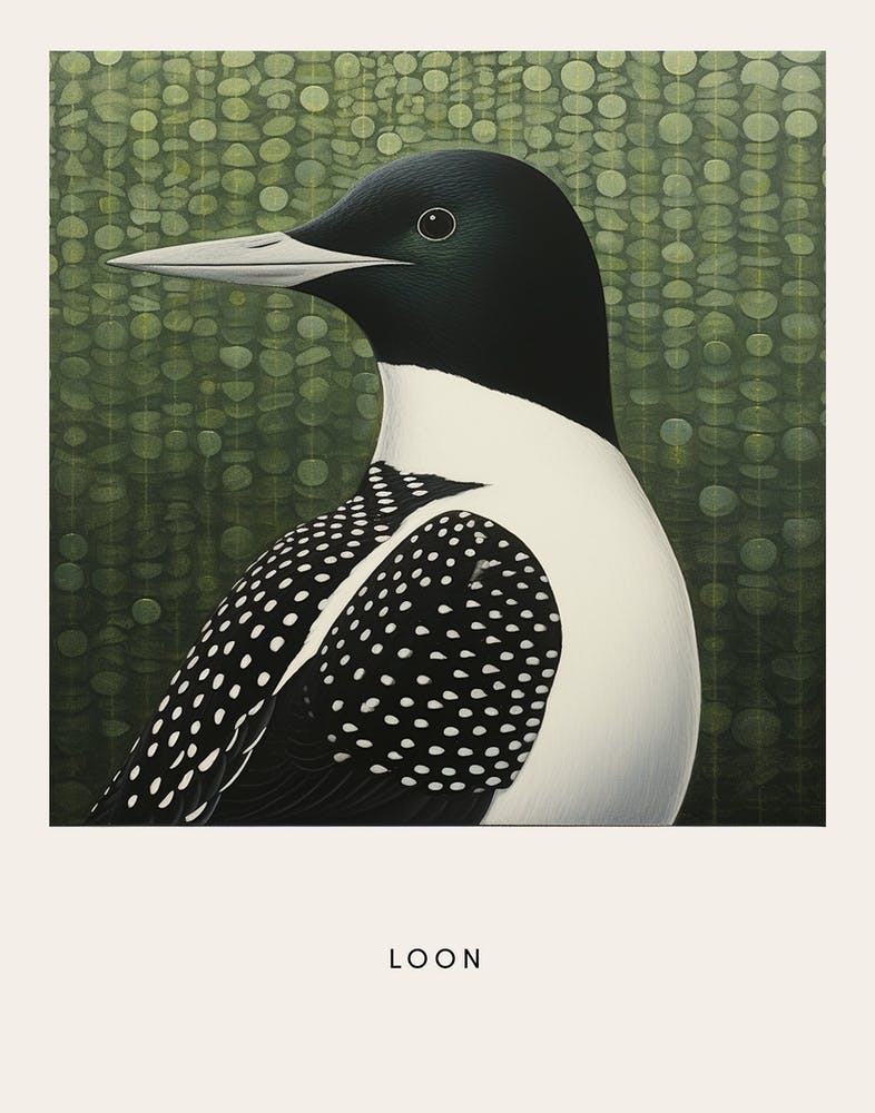 Ohara Koson Inspired Bird Painting Loon 3 Poster