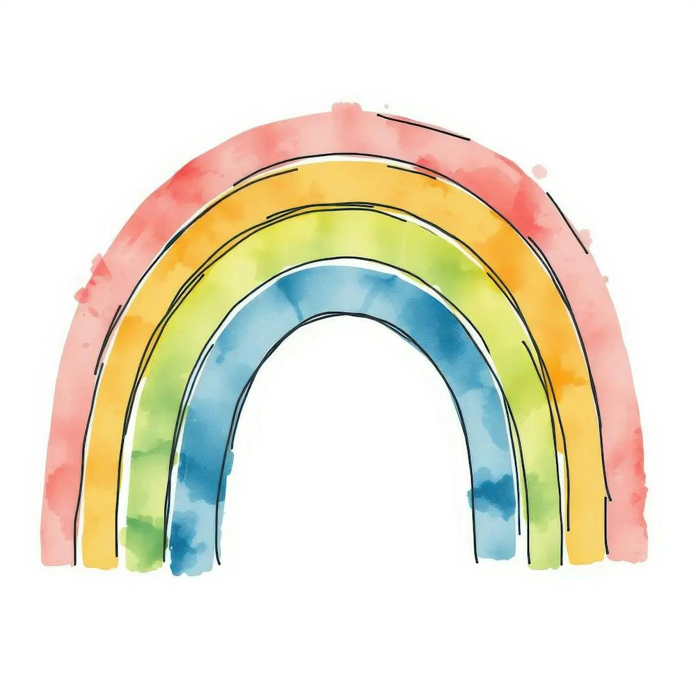 Rainbow Watercolor Painting