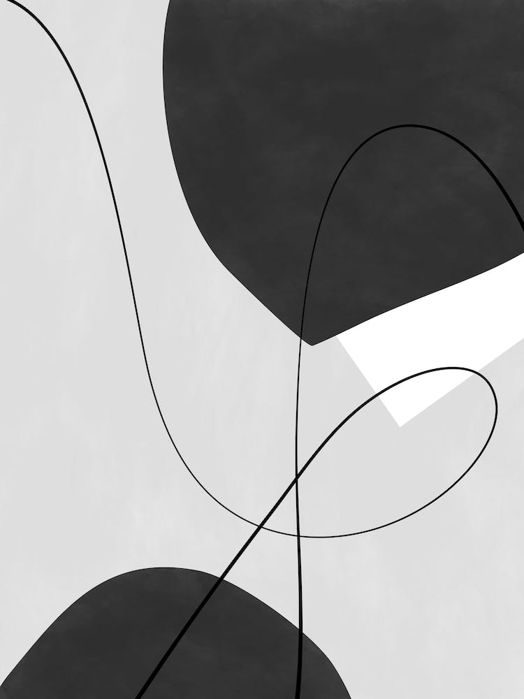 Abstract Black And White Painting 2