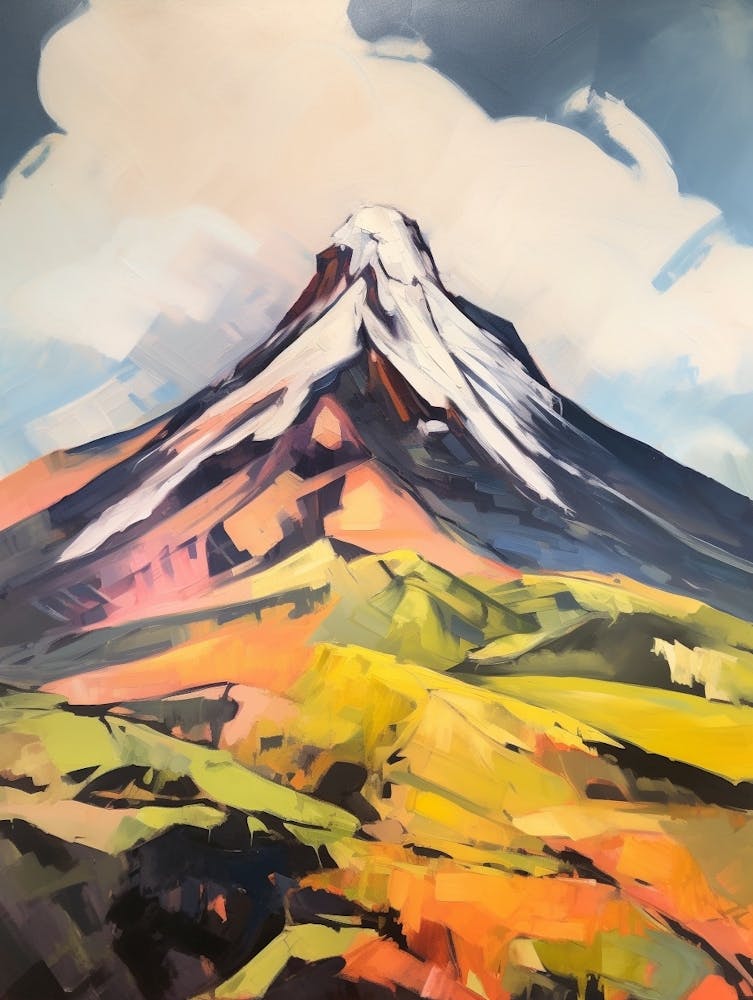 Cotopaxi Ecuador 5 Mountain Painting