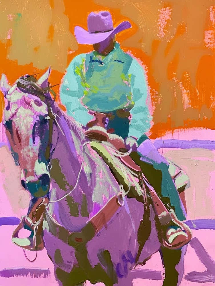 Pink And Orange Cowboy 1