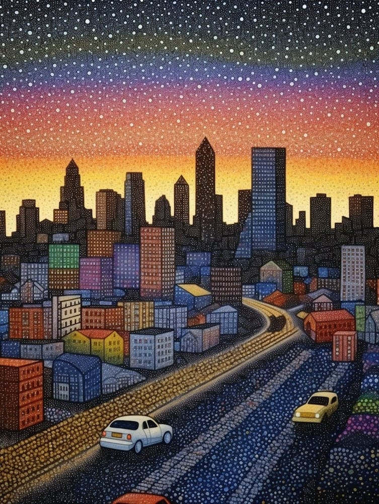 Tacoma Museum District Pointillism 13