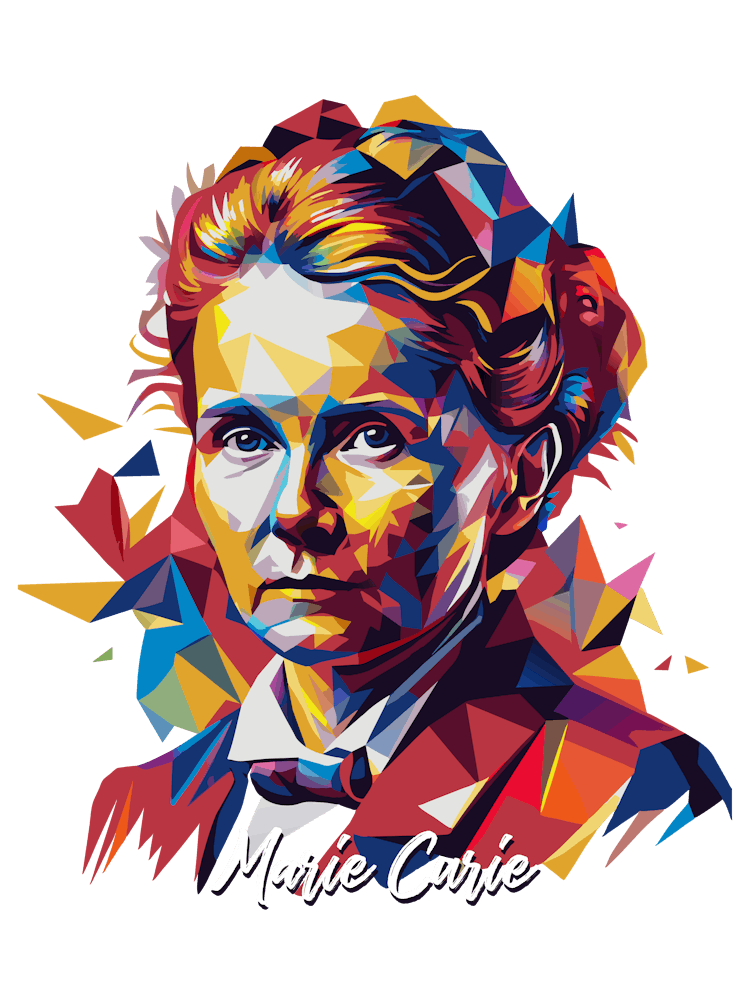 Marie Curie 01 Portrait WPAP Pop Art
