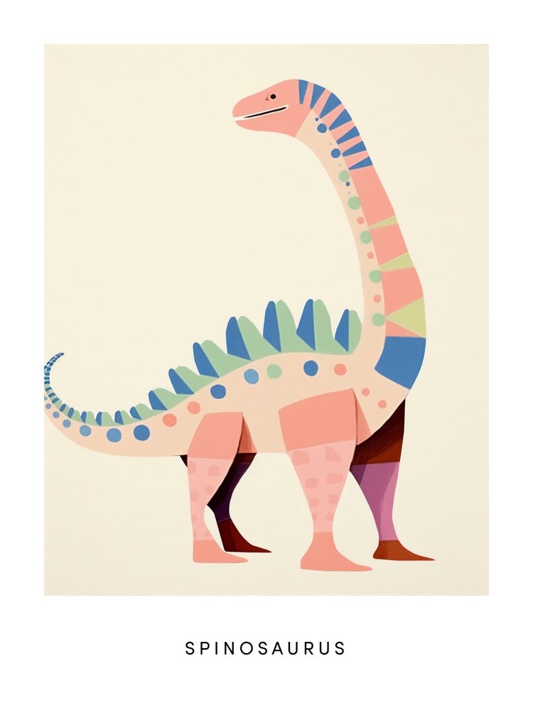 Nursery Dinosaur Art Spinosaurus 3 Poster