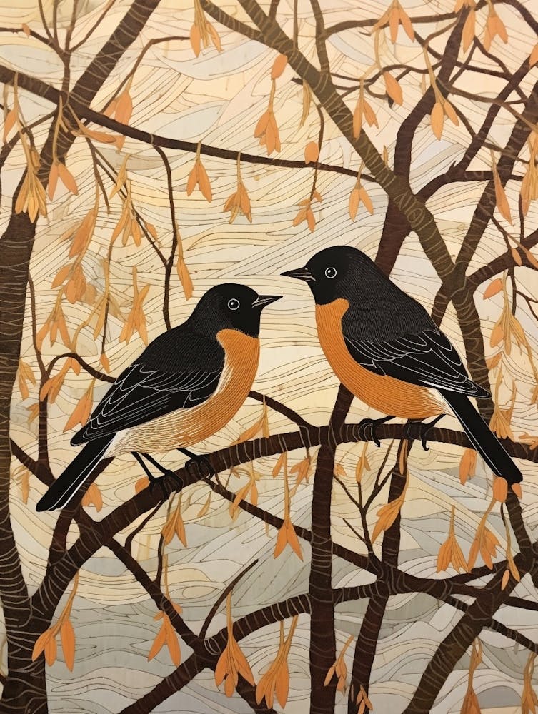 Art Nouveau Birds Poster Coot 1