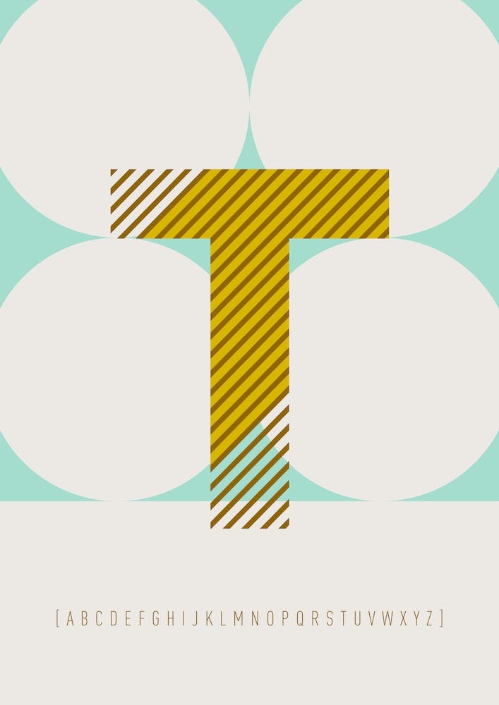 T Typeface Alphabet