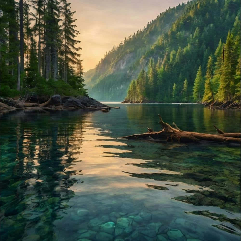 Sunset In The Forest 1