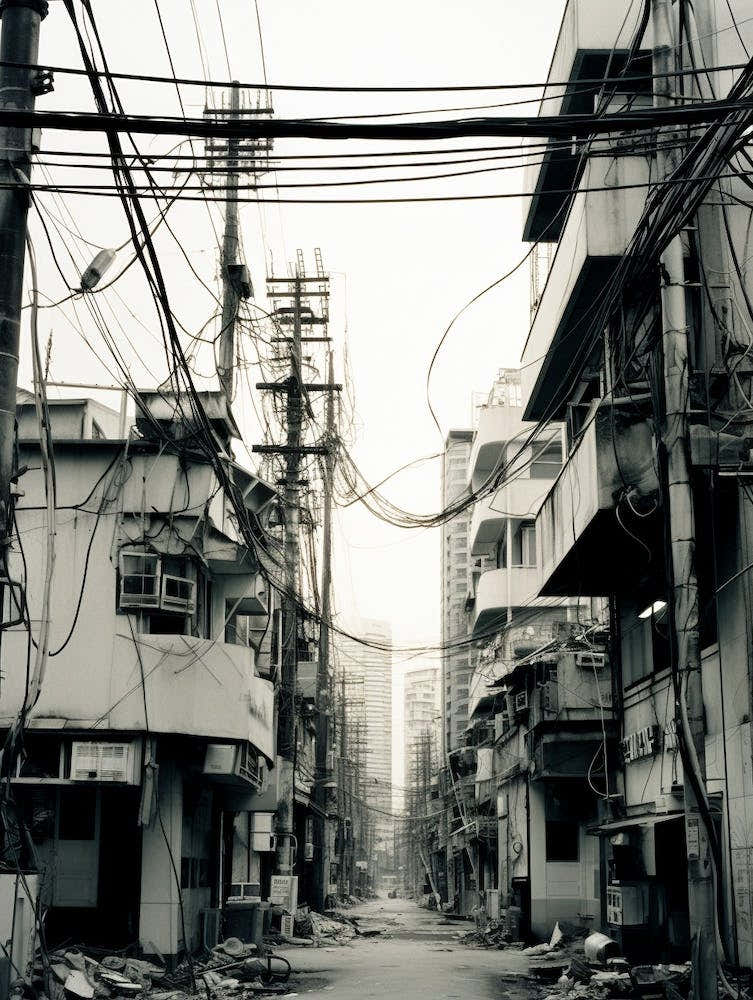 Bangkok, Thailand, Black And White Old Photo 1