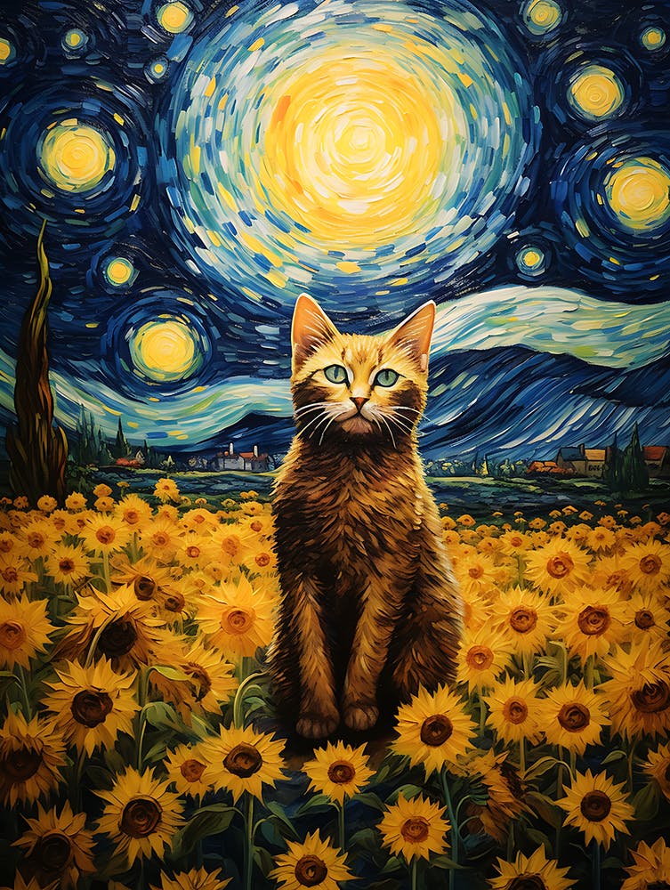 Starry Night Cat 1