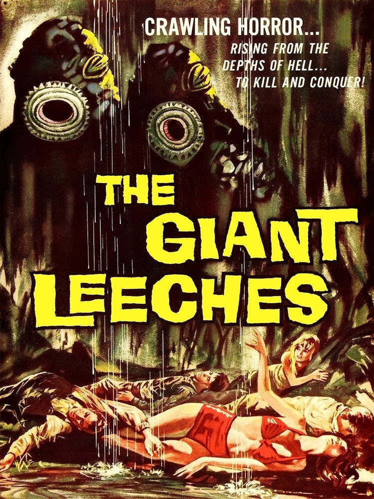 Horror Fantasy Movie Poster, The Giant Leaches
