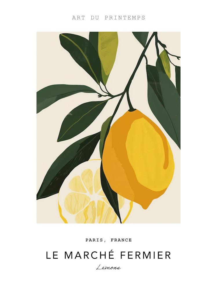 Lemons Le Marche Fermier Poster 1