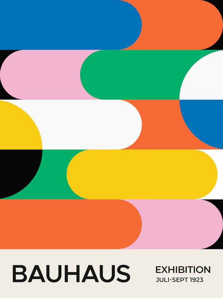 Bauhaus Exhibition 1923 Pattern, Mid century, boho, colorful, cool, tiles, groovy, funky, European, french, contemporary, museum, vintage, retro, pop art, abstract