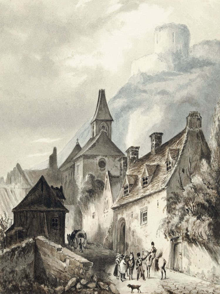 View Of La Roche Guyon By Jean Bernard