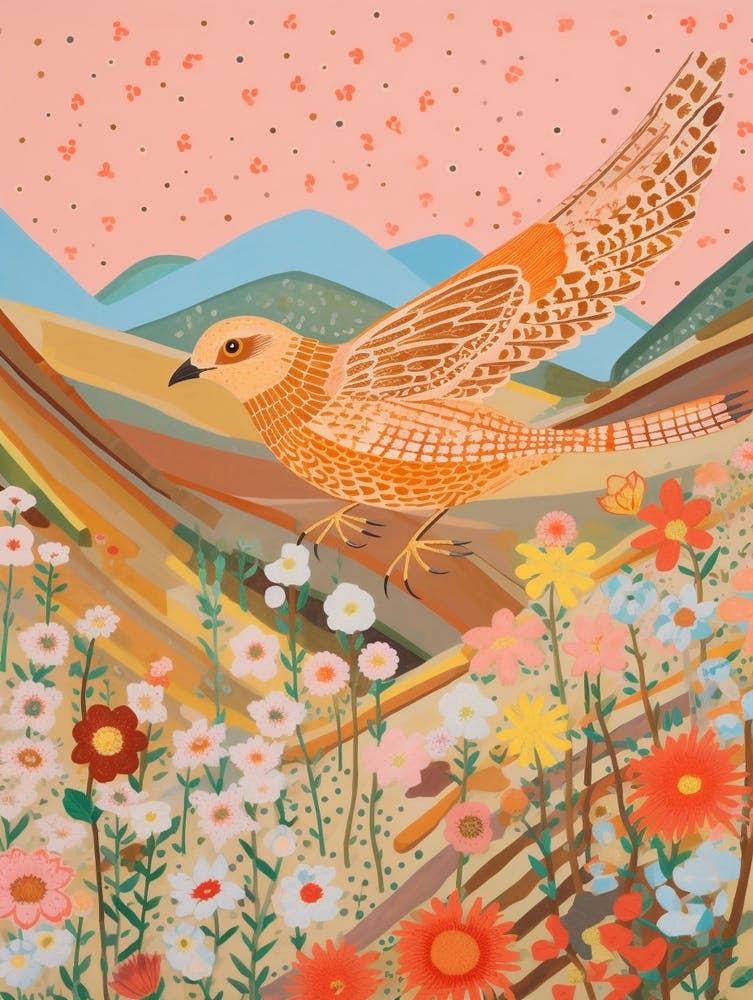 Maximalist Bird Painting Yellowhammer 4