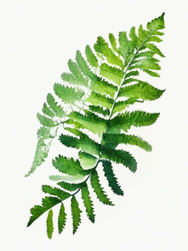 American Maidenhair Fern Watercolour