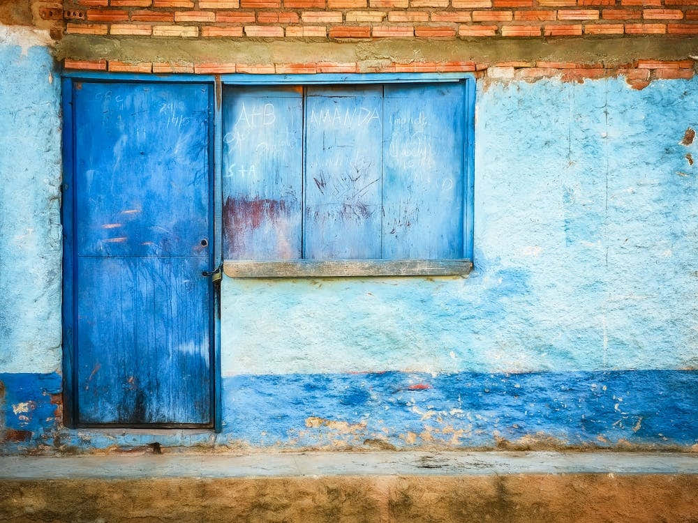 Amanda Graffiti Shuttered Window