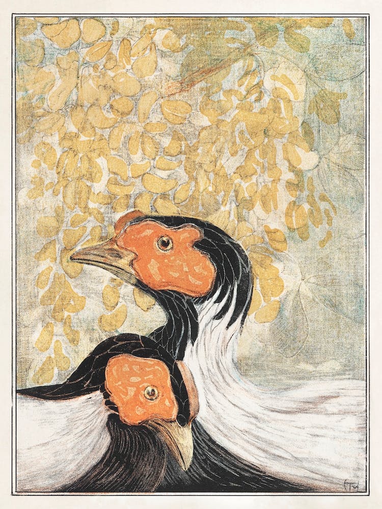 Two Silver Pheasants (1878–1905), Theo Van Hoytema
