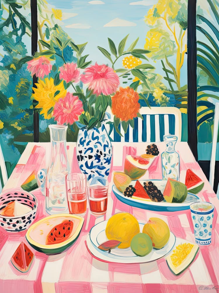 Summer Lunch Food Illustration 1